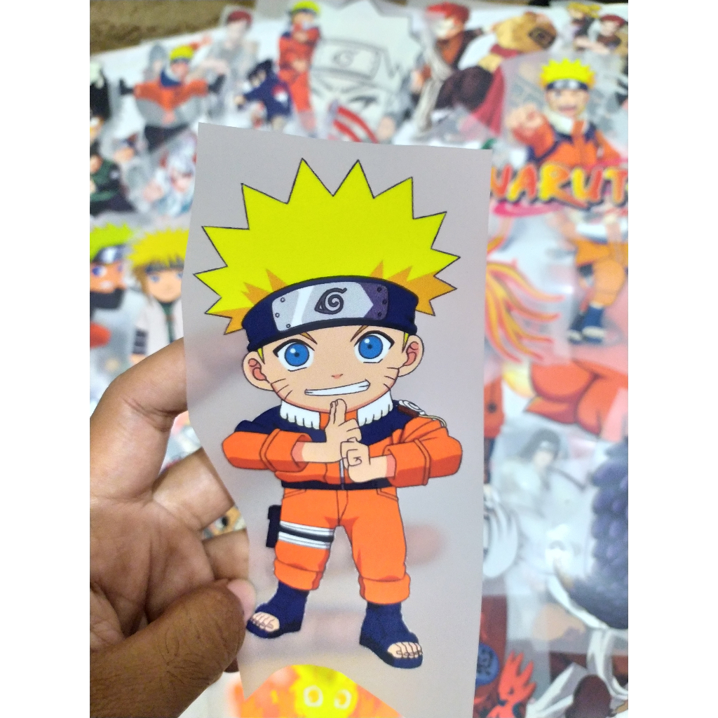 STIKER SABLON SETRIKA KAOS DTF GAMBAR SERIAL FILM NARUTO UNTUK KAOS TOTEBAG TOPI