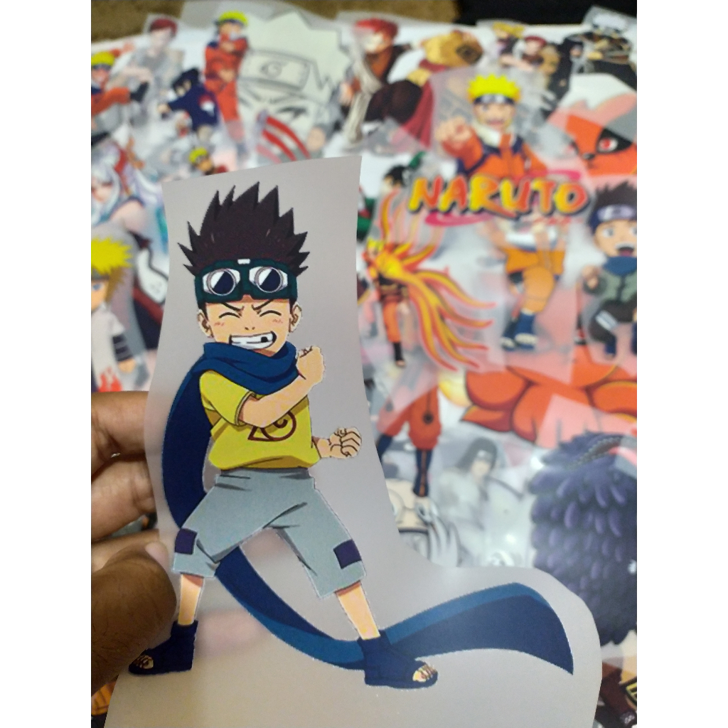 STIKER SABLON SETRIKA KAOS DTF GAMBAR SERIAL FILM NARUTO KARAKTER KONOHAMARU UNTUK KAOS TOTEBAG TOPI