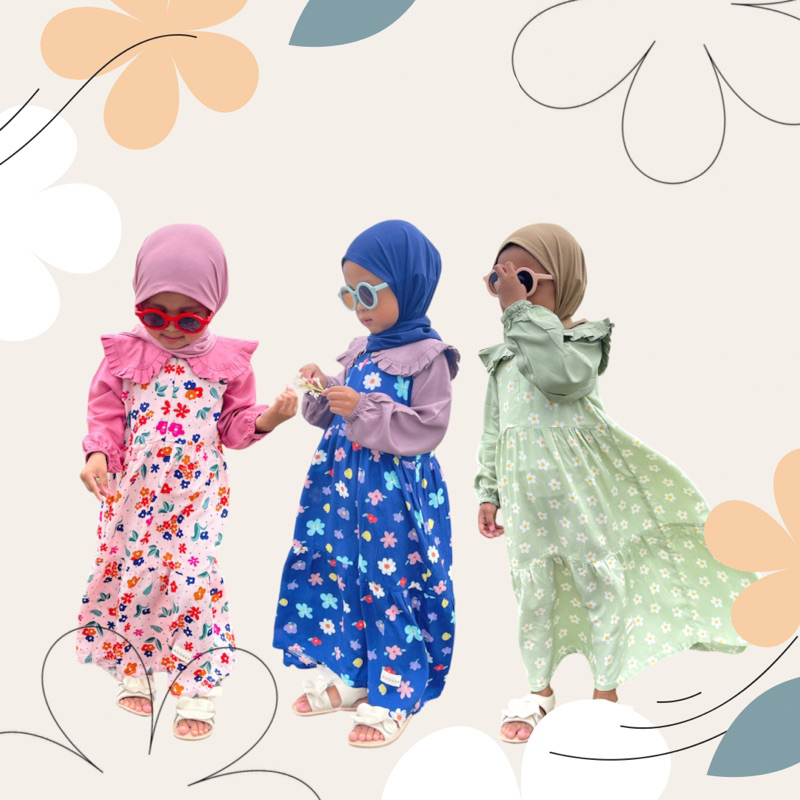 MOOSHY - SAMIRA LONGDRESS / GAMIS ANAK PEREMPUAN 1 2 3 4 5 6 tahun/ GAMIS LEBARAN ANAK PEREMPUAN / GAMIS ANAK RAYON 1 2 3 4 5 6 tahun