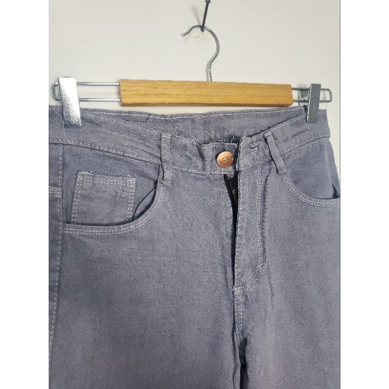 Highwaist Loose Jeans Cargo Grey