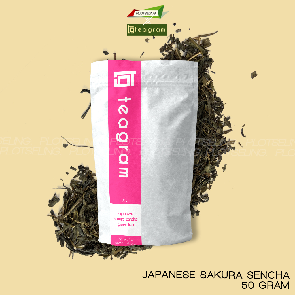 Teh Hijau Single Origin JAPANESE SAKURA SENCHA Kemasan 50gr Teh Seduh Rumahan Teh Seduh Kafe Daun Teh Hijau Asli Bukan Teh Bunga Mix Tea Blend Minuman Teh Sehat Diet Wanita