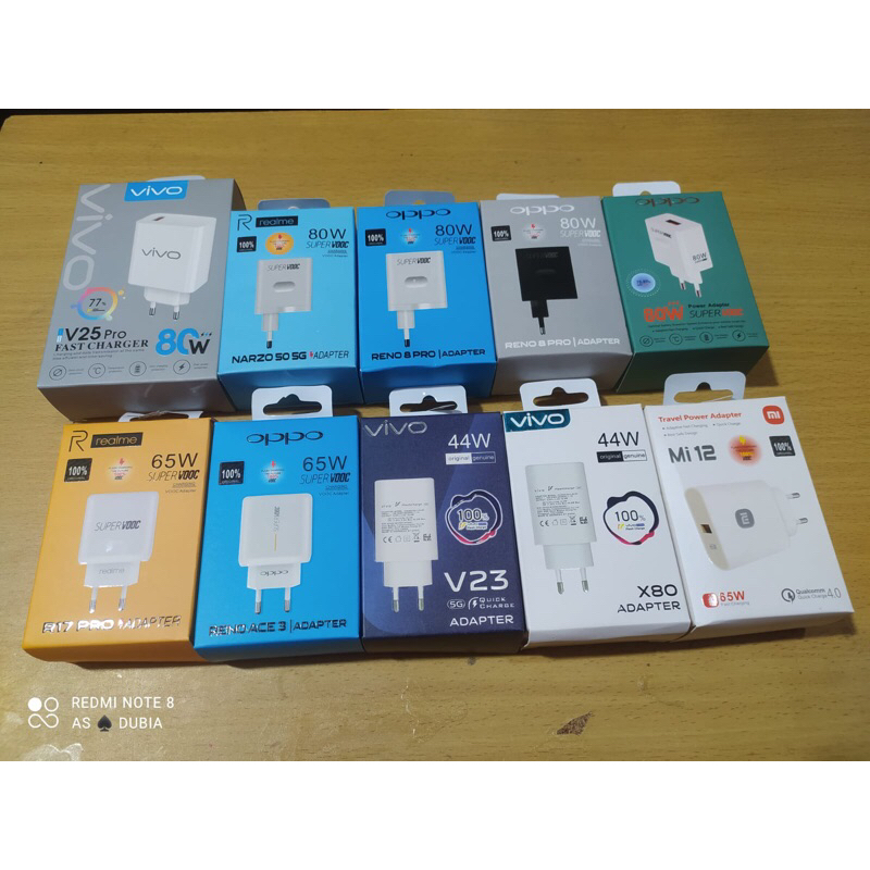 Batok Kepala Charger Original Support Fast charging dan VOOC Travel Adaptor