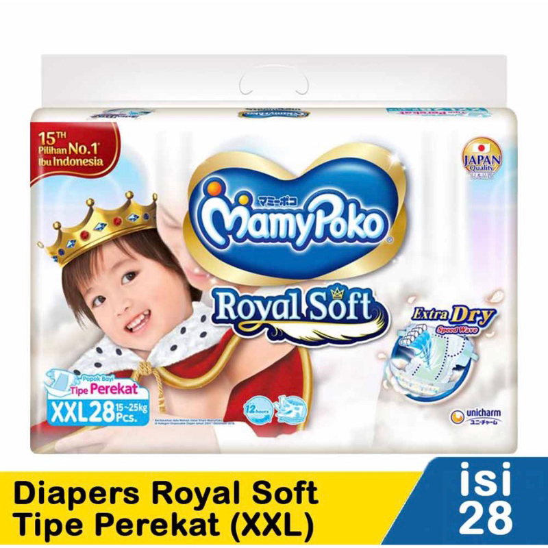 [KSP] Mamypoko Royalsoft Tape XXL28 / Popok Perekat XXL