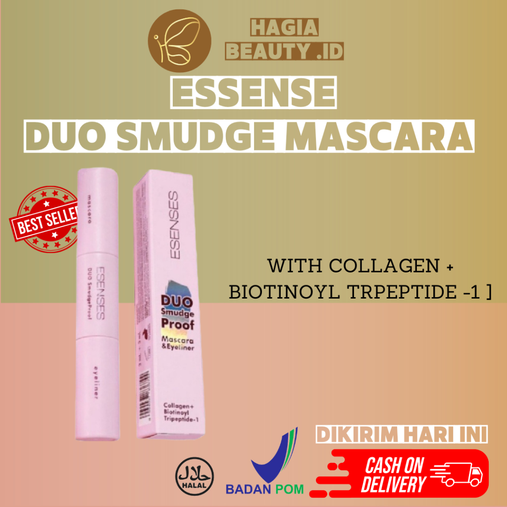 BISA COD - Esenses Duo Smudgeproof Mascara &amp; Eyeliner / 2 IN 1 Maskara Eyeliner - Esenses Lash &amp; Brow Serum | Serum Penumbuh Bulu Mata dan Bulu Alis