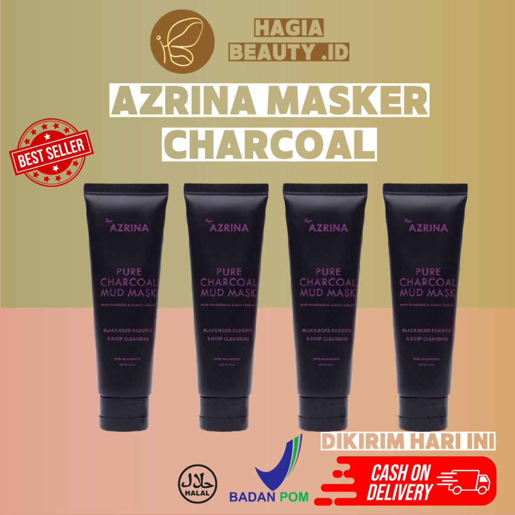 READY STOCK - Azrina Pure charcoal MUD mask - masker azrina