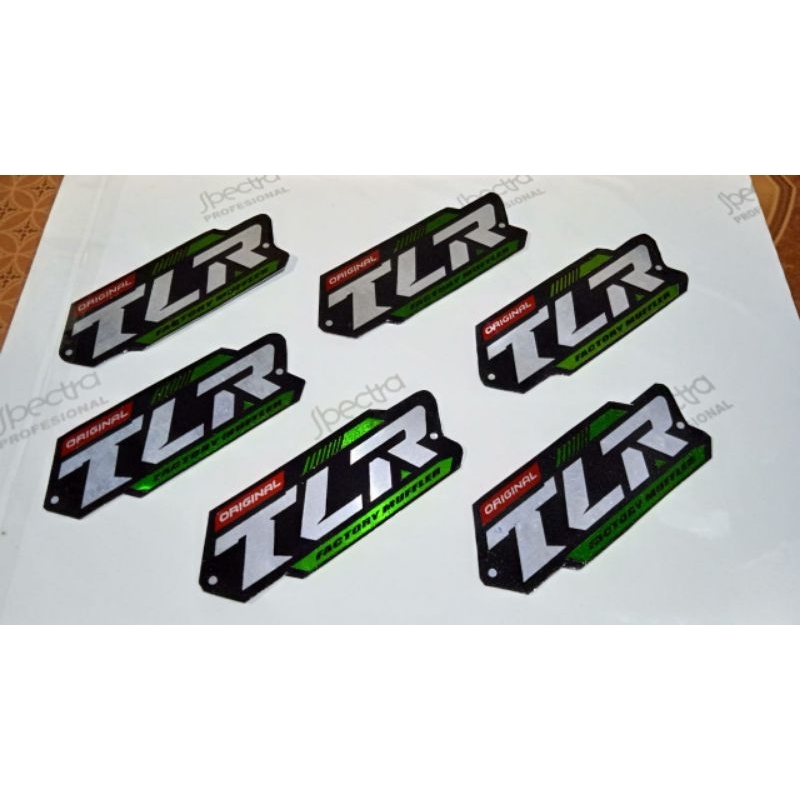 Emblem TLR emblem knalpot TLR racing bahan plat alumunium