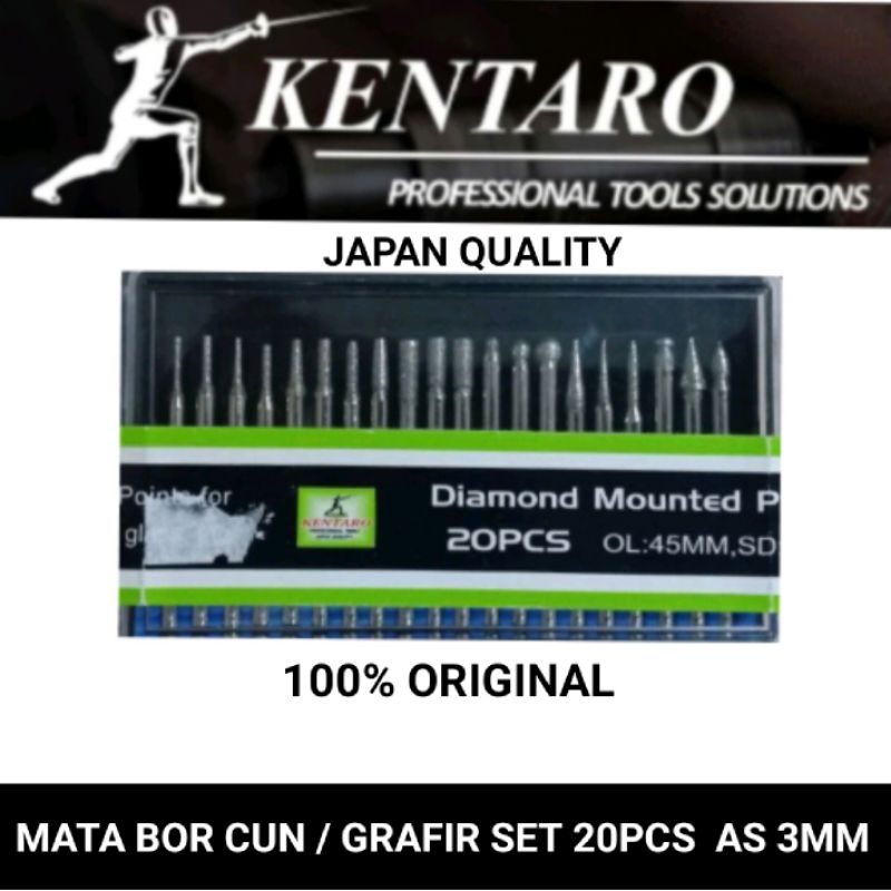MATA BOR CUN / UKIR / GRAFIR/ DIAMOND MOUNTED POINTER SET AS 3M KENTARO JAPAN QUALITY