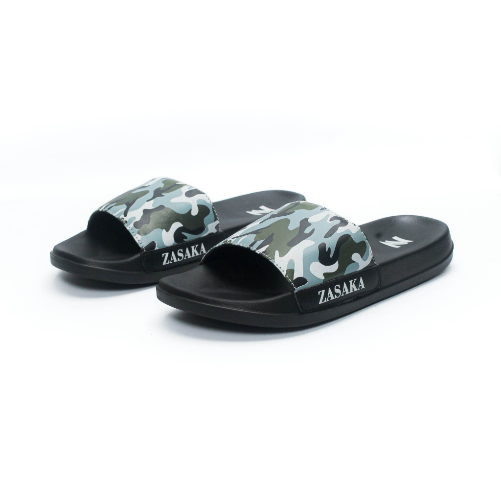 ZASAKA - Black Army | Sandal Original | Sandal Pria | Sandal Slide | Sandal Lokal Original