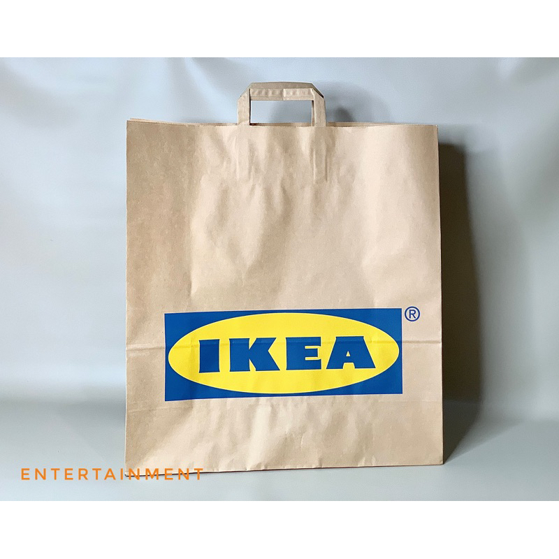 

IKEA Paper Bag With Handles Paper Kraft MIN 2 PCS Brown Size L Original