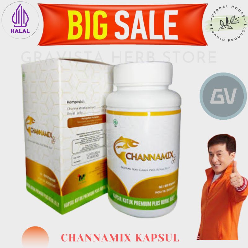 CHANNAMIX KAPSUL SARI KUTUK EXTRACT ALBUMIN IKAN GABUS CHANNAMIX CAPSUL ASLI