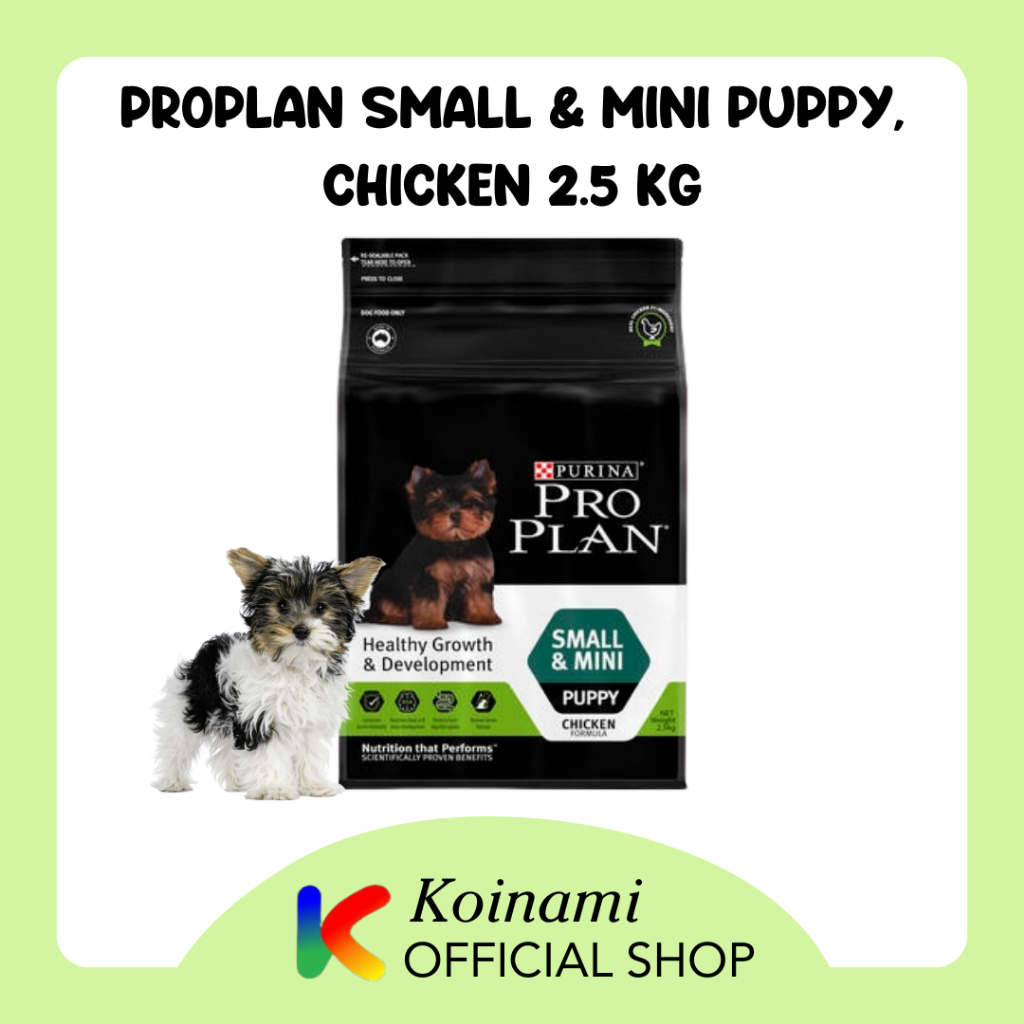 Proplan Small &amp; Mini Puppy Health Growth &amp; Development Chicken 2,5kg / Makanan Anak Anjing Kecil