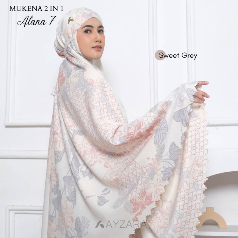 Mukena Dewasa Alana 2in1 Maxmara luxury lasercut AYZARA