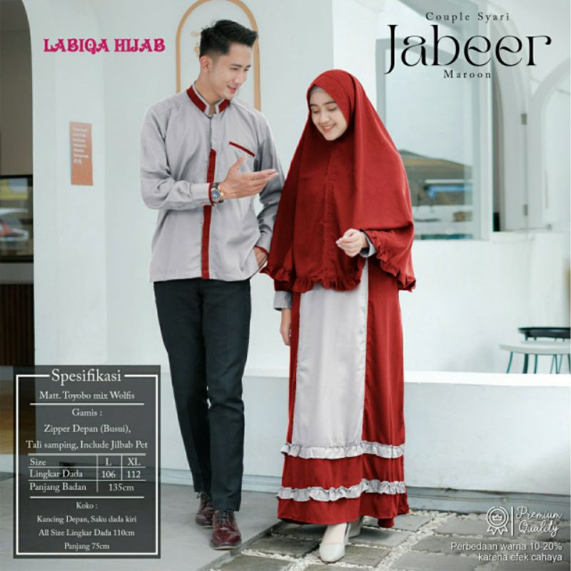 COUPLE PASANGAN MUSLIM LEBARAN 2023/COUPLE DRESS DAN KEMEJA REMAJA KEKINIAN OOTD/COUPLE SYAR'I SYARI