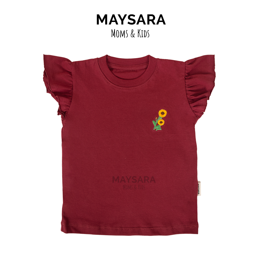 Kaos Anak Perempuan Ruffle Tee Atasan Baju Maysara Vol2