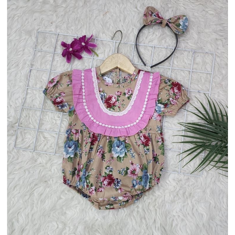 Baju bayi perempuan JUMPER BANDANA