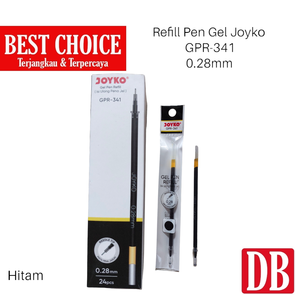 

Refill / Isi Ulang Gel Pen / Pulpen Joyko GPR-341 0.28mm Hitam (Needle Tip)