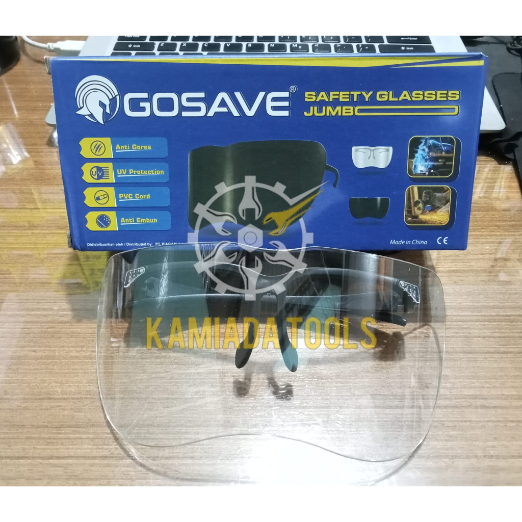 Kacamata Safety Lebar GOSAVE/Kacamata Jumbo GOSAVE/Safety Glasses Jumbo Gosave