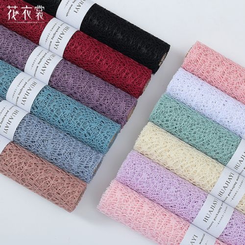 

(THW) - (1 Lembar) (14 warna) Korean Mesh Premium Import Floral Flower Mesh Flower Wrapping Roll