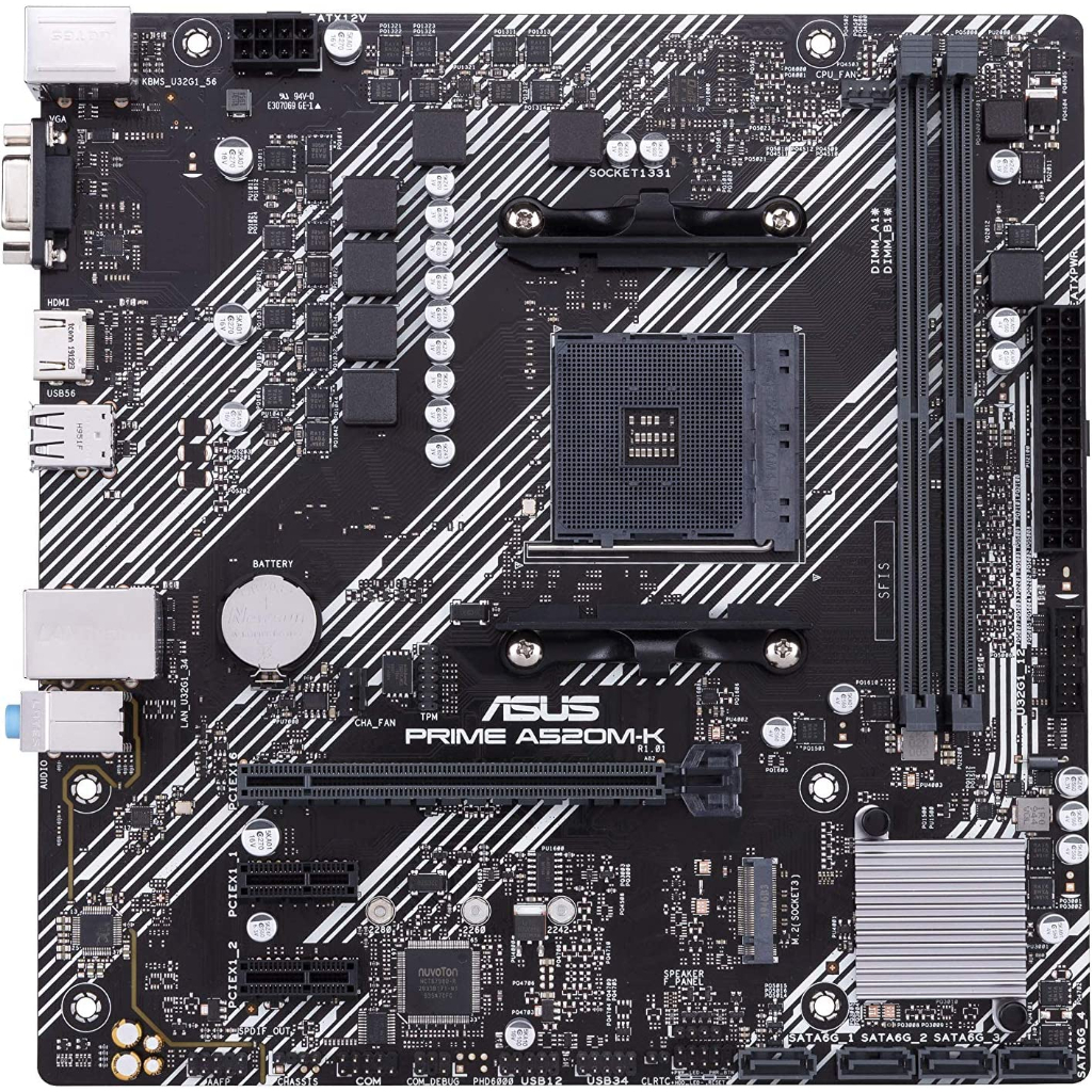 ASUS PRIME A520M-K AMD AM4 A520 DDR4 Motherboard