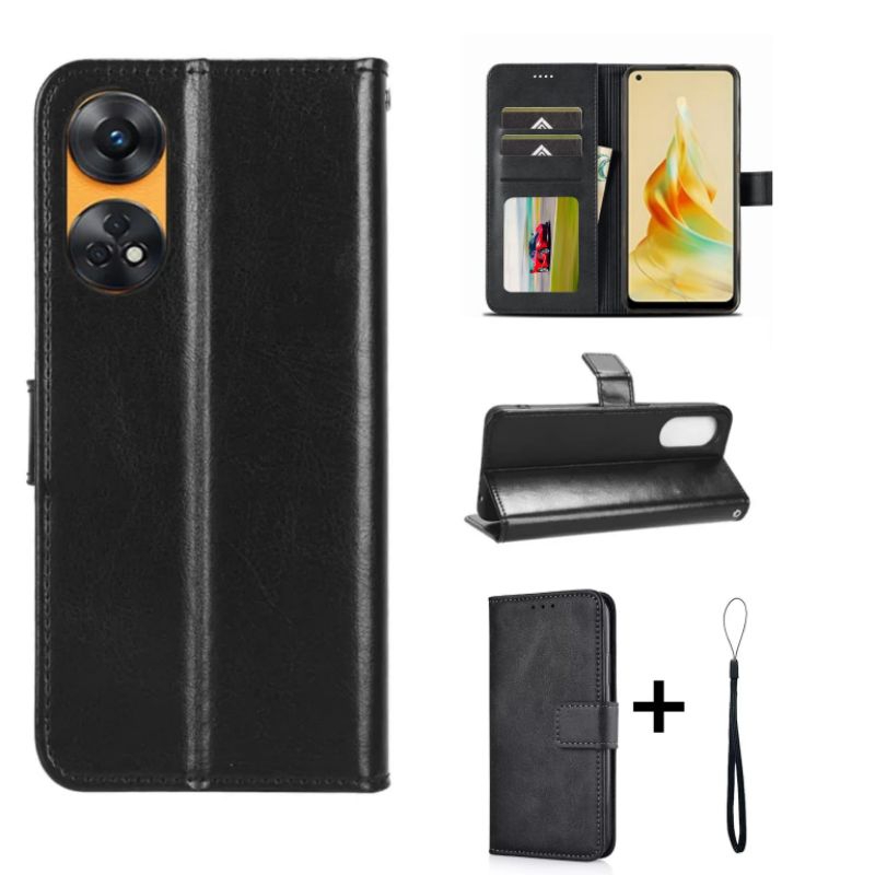 Flip leather case dompet kulit Oppo Reno 8T 4G 8T 5G casing dompet