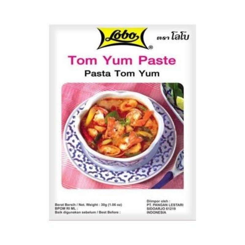 

lobo tom yum tomyum paste pasta tomyam bumbu khas thailand 30gr