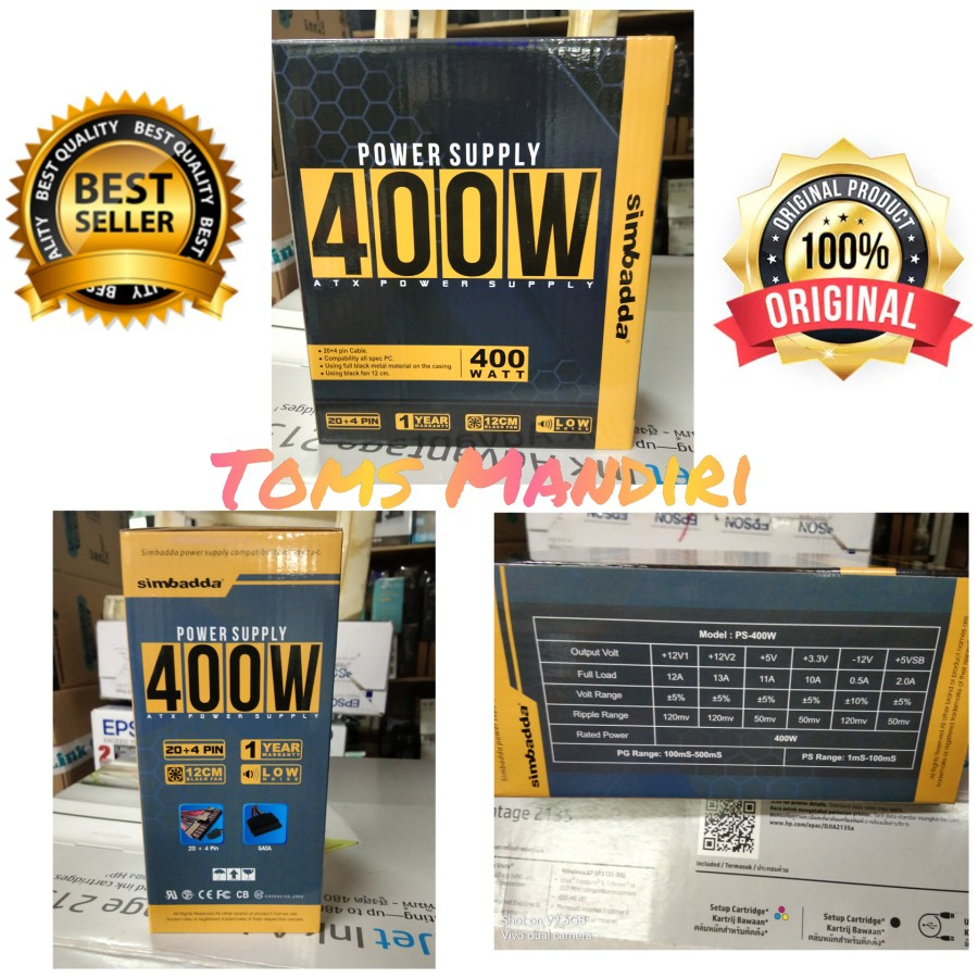 Power Supply Simbadda 400 watt [ PSU 400w ] Garansi Resmi 1th Simbadda