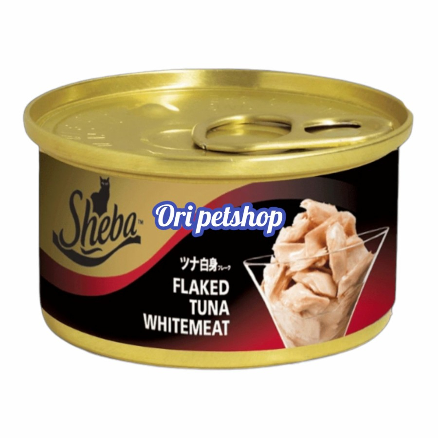 SHEBA Flaked Tuna Can Wet Food Makan Kucing Kaleng 85g