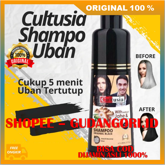 Shampo Cultusia Shampo Penghitam Rambut Shampo Uban ORIGINAL