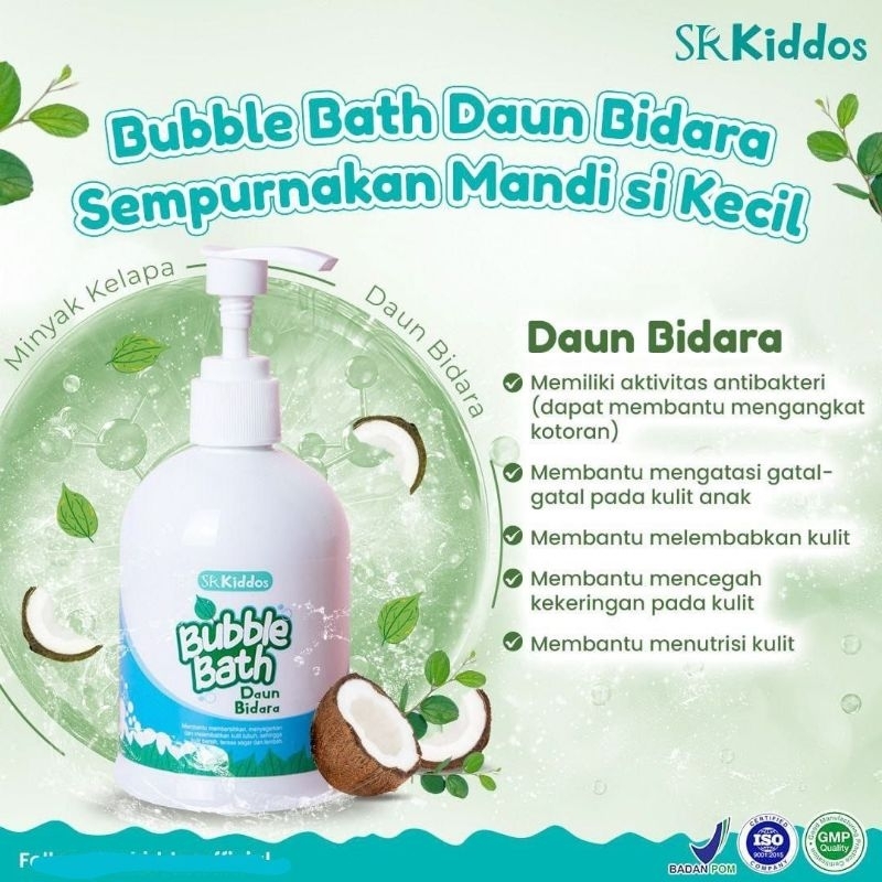 SR Kiddos Bubble Bath Bidara 300ml - Sabun Gatal Ruam dan Biang Keringat Bayi
