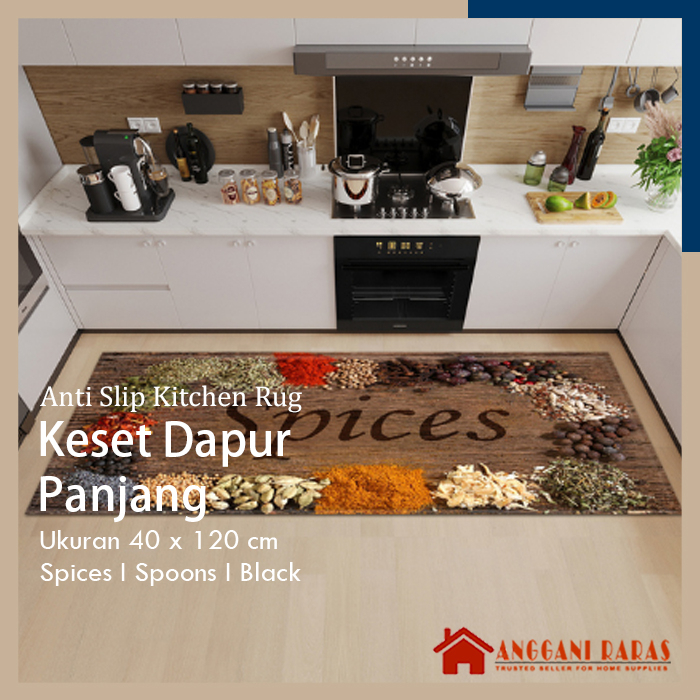 Keset Panjang Dekorasi Dapur Anti Slip Anti Air Kitchen Rug