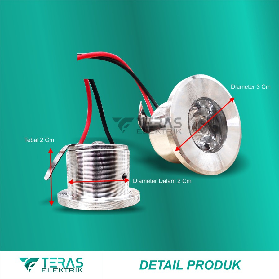 Lampu downlight mini led 3 Cm