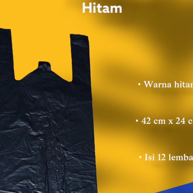 Kantong Plastik Hitam Ukuran 42 X 24 Isi 12 Lembar