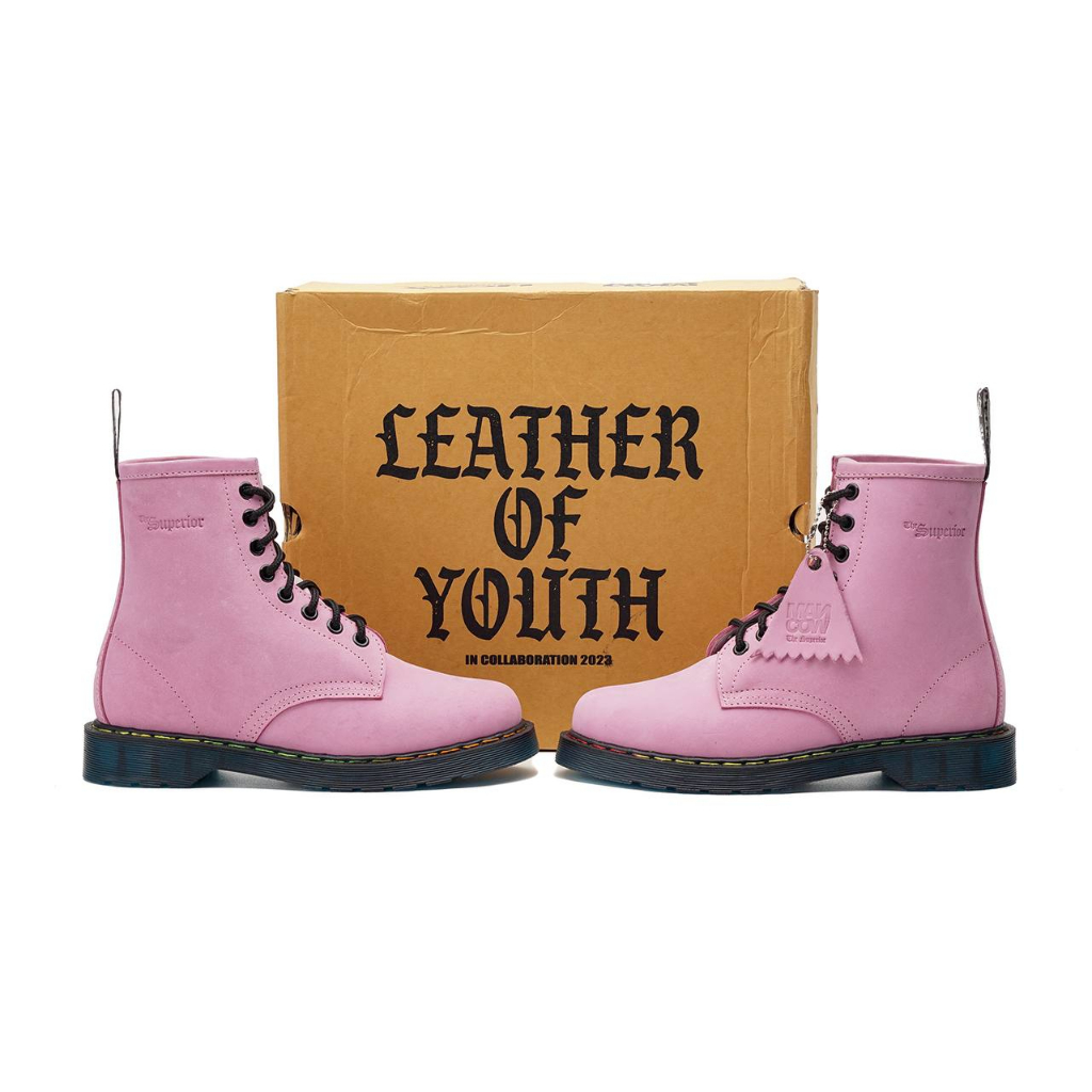 MANCOW x HOAX High Boots Crazy Horse Pink Sepatu Formal Pria Wanita Original Kulit Asli