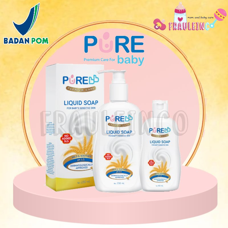 *FRAULEINCO* Pure BB Liquid Soap / Sabun mandi bayi untuk kulit sensitif 230ml 80ml