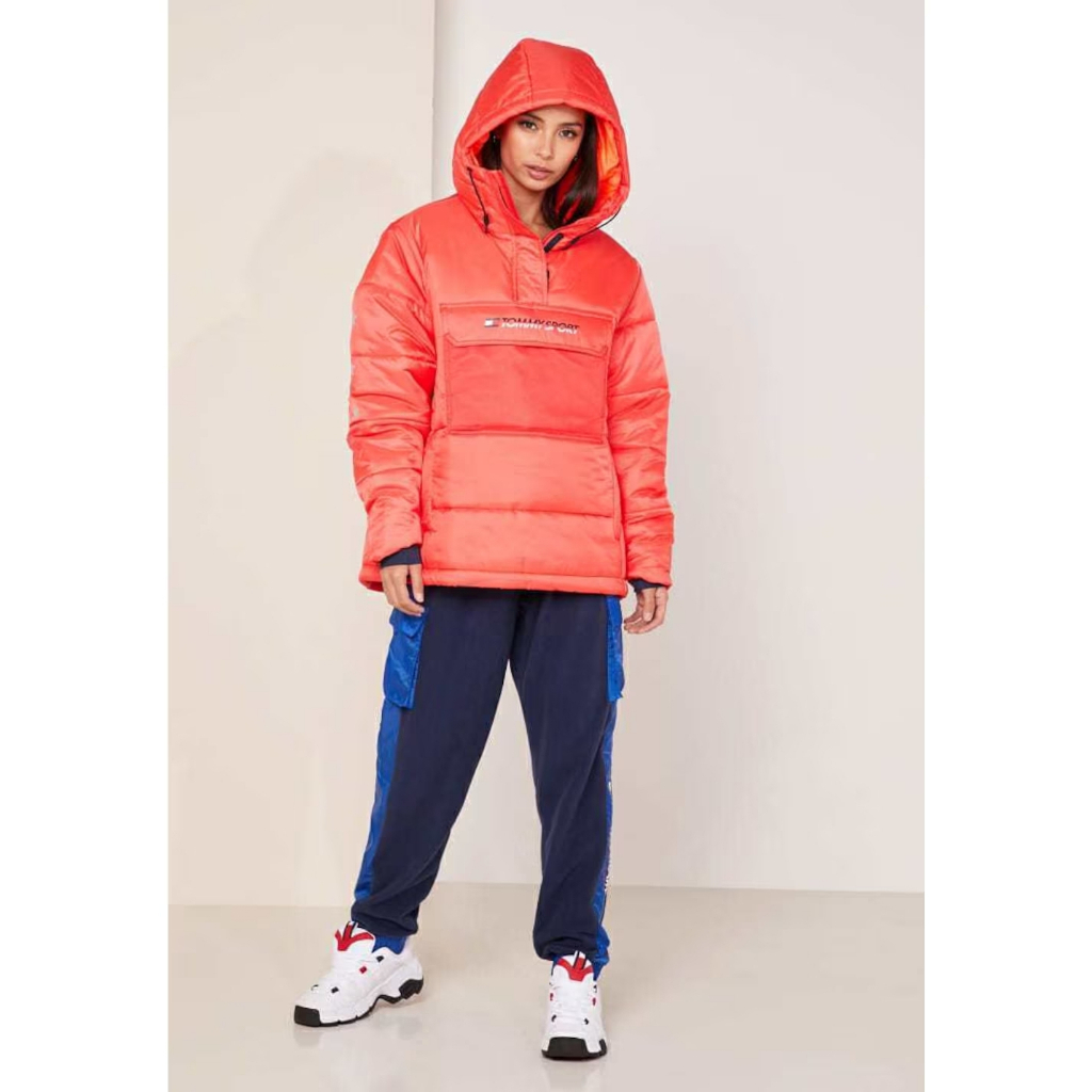 jaket hoodie tommy ommy Sport Kanguru Mont Padded Jacket Tommy Hilfiger Kangaroo Fanta Water Repelle