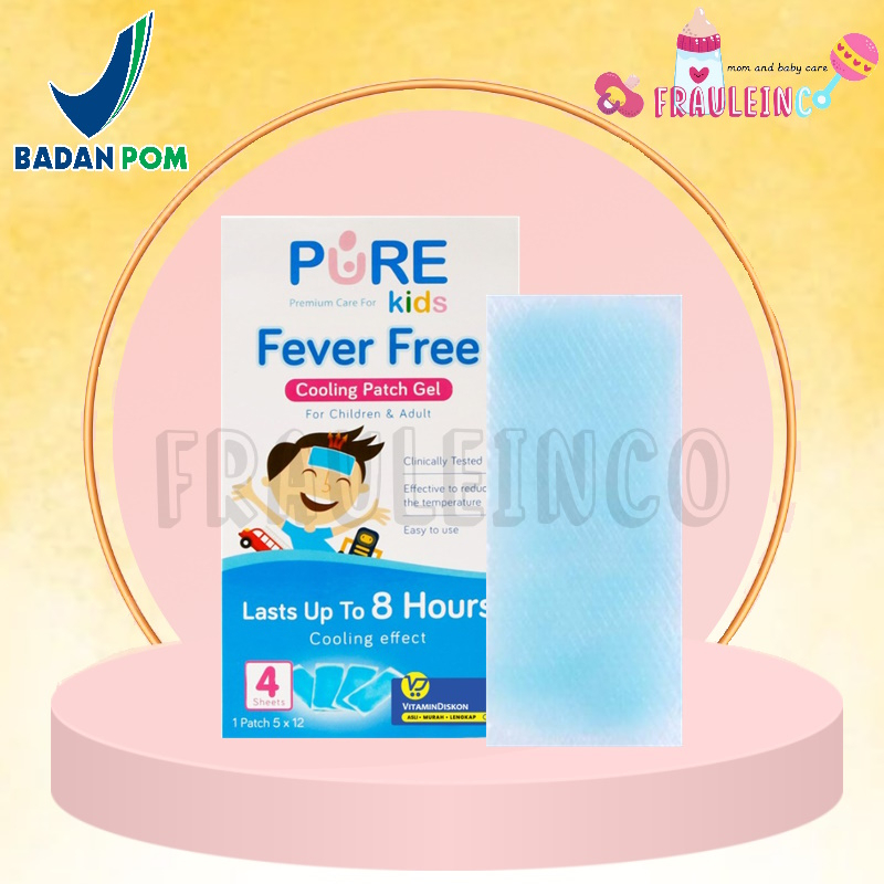 *FRAULEINCO* Pure Kids Fever Free Cooling Patch [4 Pcs]