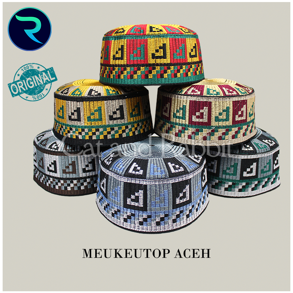 Peci Haji Meukeutop Aceh Teuku Umar Kopiah Sholat Pria Madinah Bone Kopyah Solat Santri Laki Dewasa 