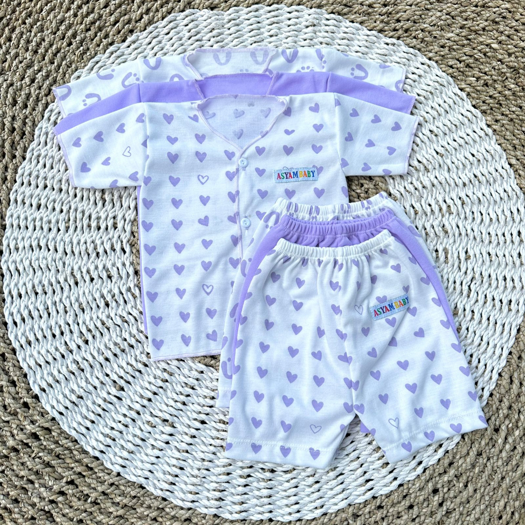 3 PCS Baju Lengan Pendek Bayi Bayi Atasan Bayi Baju Newborn Baju Bayi Baru Lahir Gift Bayi Hadiah Lahiran Bayi baju bayi lengan Pendek DNW BABY