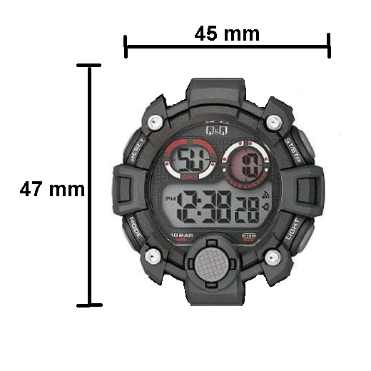 Sale 7.7 Jam Tangan Pria Casual Sporty Rubber Digital Original Q&amp;Q QnQ QQ M162 M162J Series