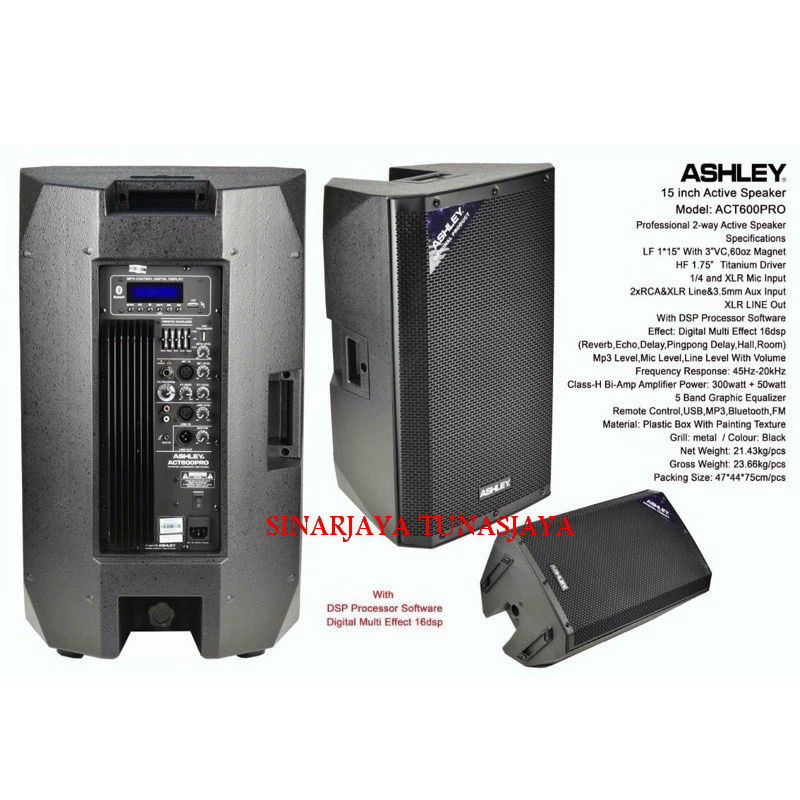 Speaker Aktif Ashley ACT600PRO Original 15 inch