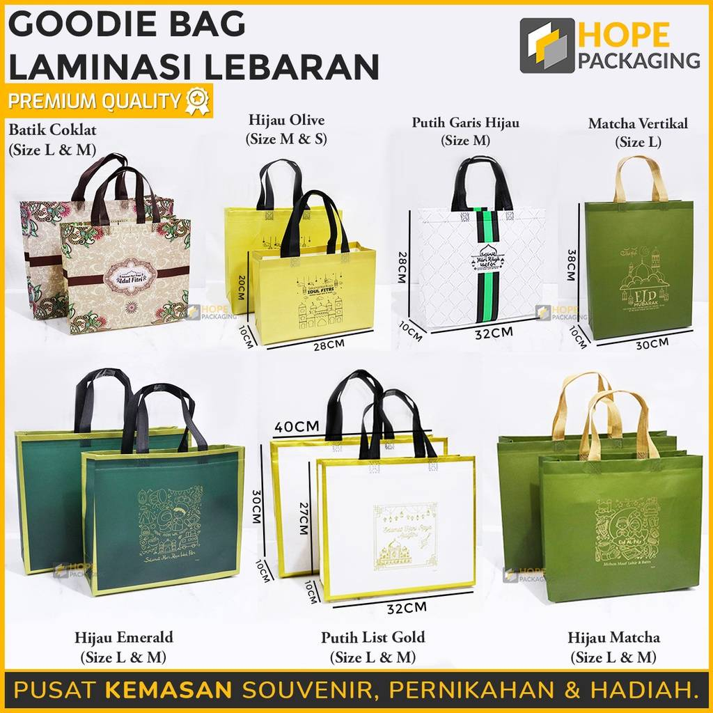 

Tas Goodie Bag Laminasi Lebaran / Tas Jinjing Hampers Idul Fitri / Kantong Souvenir Hari Raya Lebaran / Tas Size L