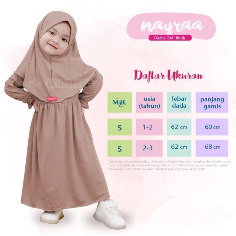 PAKAIAN MUSLIM NAYRA BAJU LEBARAN NAYRAA GAMIS SET BAYI GAMIS BAJU LEBARAN