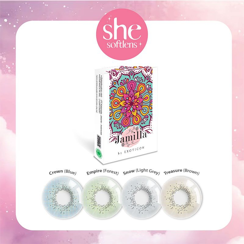 SOFTLENS X2 JAMILA BY EXOTICON ( NORMAL ) - SOFTLENS X2 SNOW / SOFLENS X2 JAMILA CROWN ( BLUE ) / SO