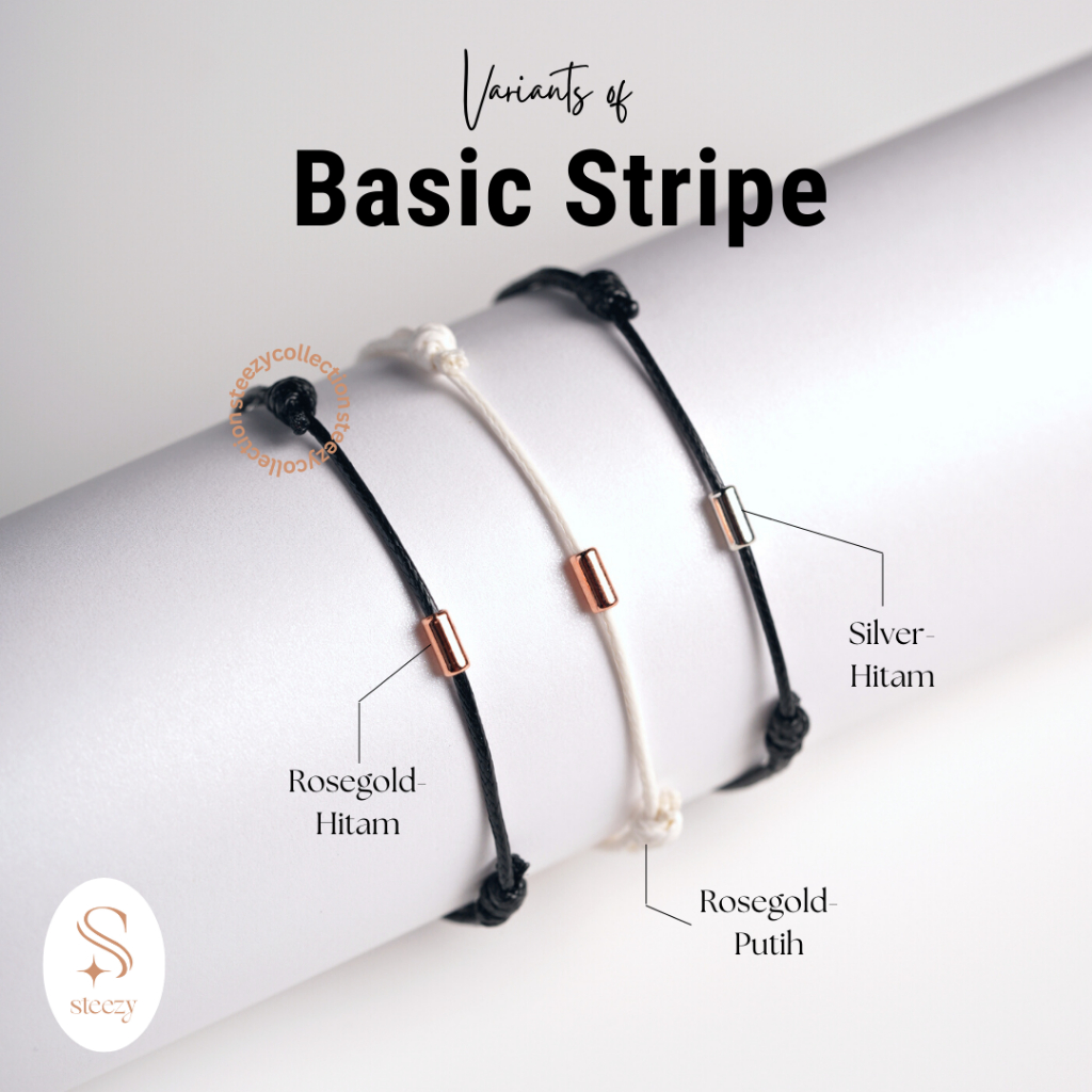 Couple Bracelet- Basic Stripe/ Gelang Tali/ Gelang Pasangan/ Gelang Couple Simple Polos