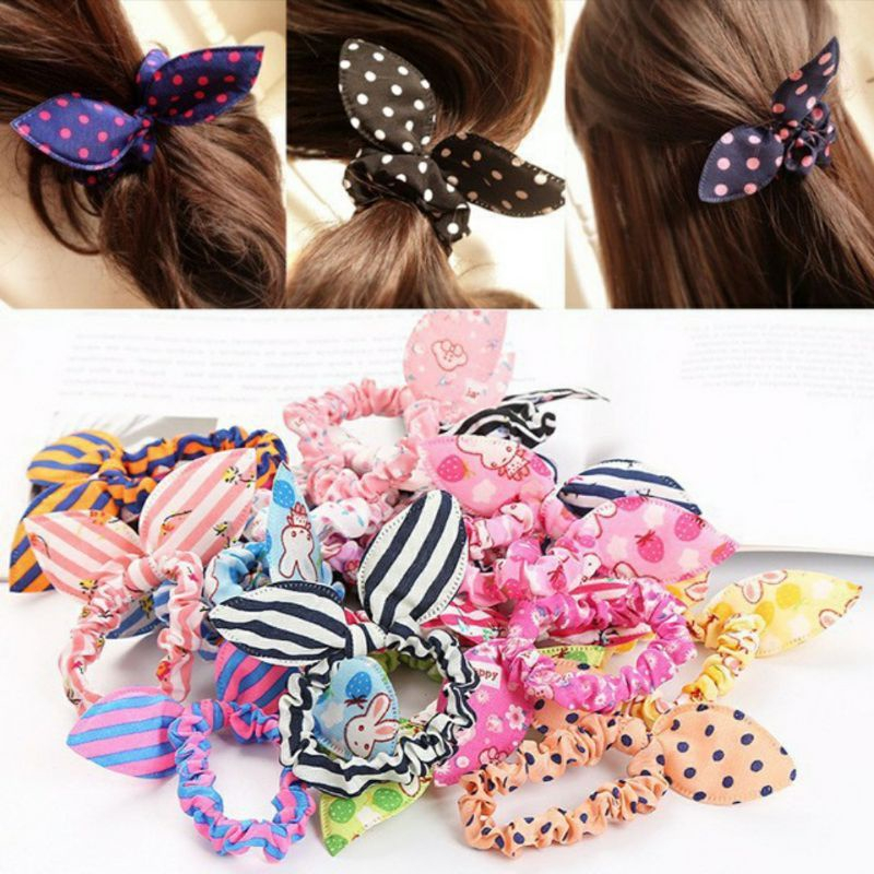 ⭐️ Jendela Kosmetik ⭐️ Ikat Rambut Korea Model Pita Lucu / Ikat Rambut Wanita Anak Dewasa Korea Style / Karet Rambut Anak / Jepit Rambut / Kunciran Rambut Karet Chibi