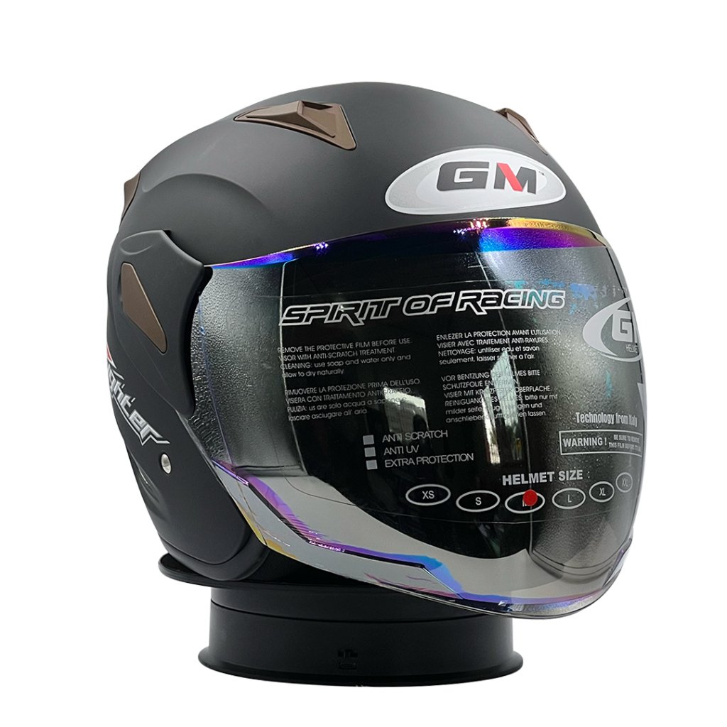 Helm GM Fighter Solid Black Doff