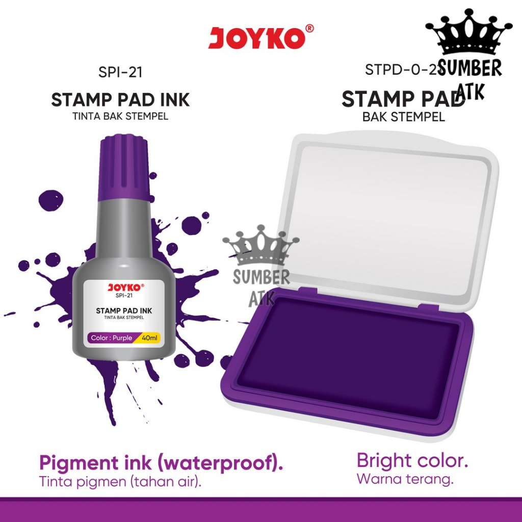 

Stamp Pad Ink Tinta Bak Stempel Refill Tinta Stempel Joyko Stamp Pad Ink SPI-21 , Stamp Pad STPD-0-21