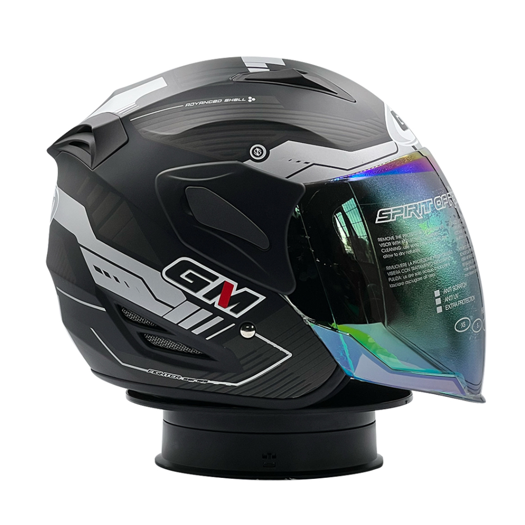 Helm GM Fighter Vender Black Doff Silver