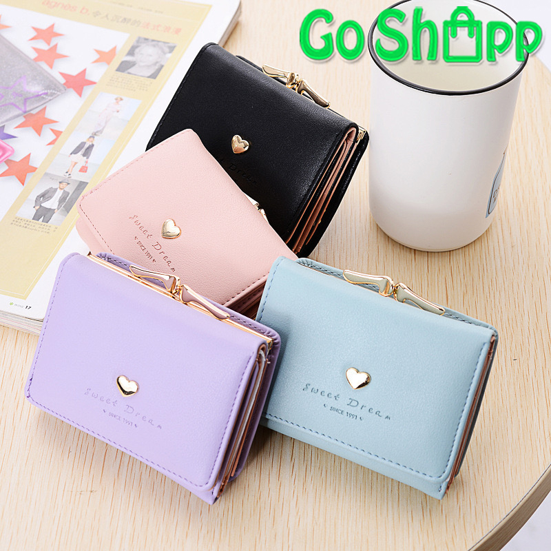 Dompet Koin Lipat Mini Wanita Import Kulit PU Fashion Korea Model Terbaru Kekinian PD16