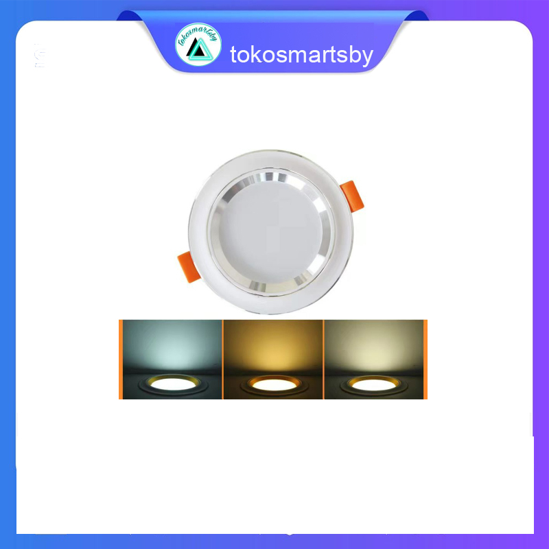 Lampu LED 3 Colour Downlight Cahaya 5W 220V Kabinet Lampu Indoor silver